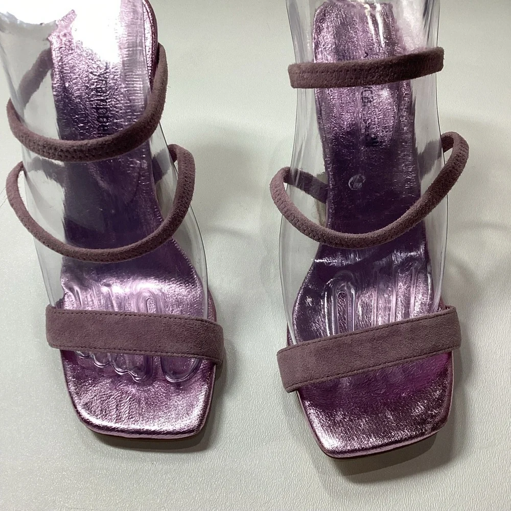 Jeffrey Campbell Geometric Sandal Pink  Suede Metallic - Picture 15 of 16